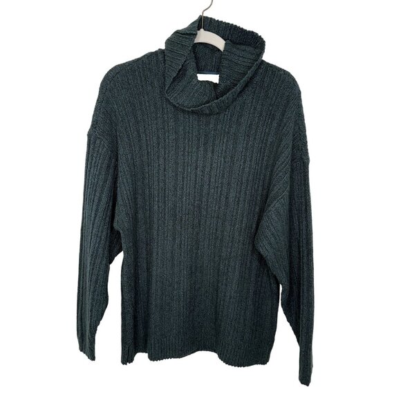 Cabi #3885 Tryst Pullover Dark Teal Cowl Neck Sweater, M - Picture 1 of 7